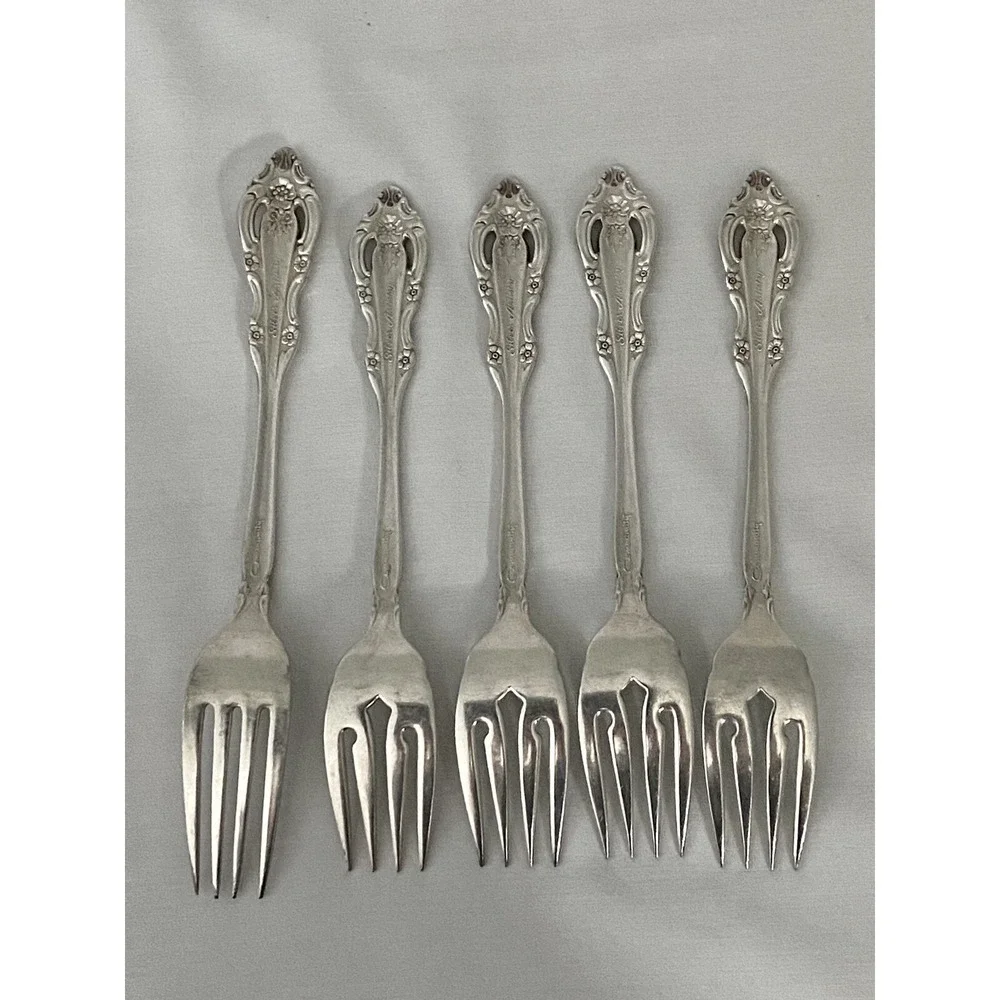 Oneida Community Silver Artistry Knife Fork 10 Pc Set Silverware Flatware Vtg
